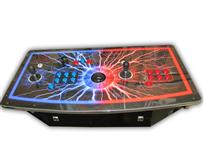 478 2-player, black, red, blue, electricity, blue buttons, red buttons, lighted